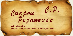 Cvejan Pejanović vizit kartica